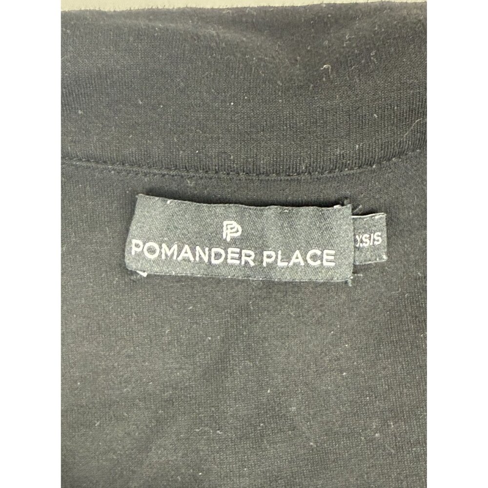Tuckernuck Pomander Place Womens Easy Polo Swing Sweatshirt XS/S Black V Neck - Picture 5 of 8